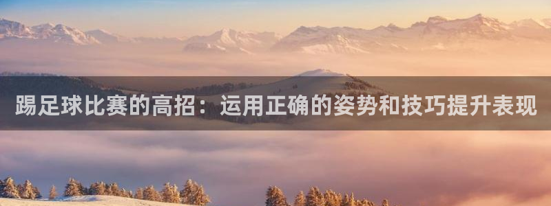 踢足球比赛的高招：运用正确的姿势和技